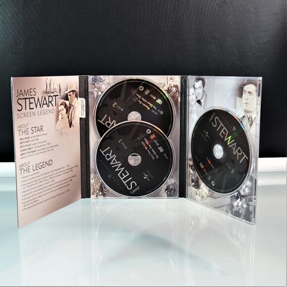 James Stewart Screen Legend Movies DVD 3 Disc Set - Picture 3 of 4